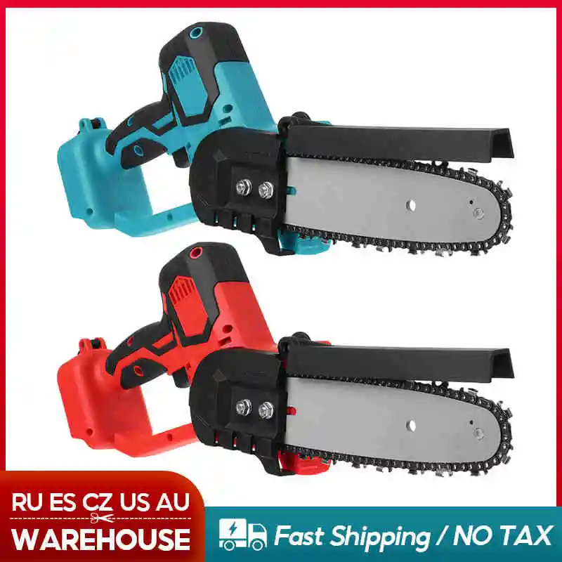 8 inch Electric Saw Chainsaw Electric Pruning Saw for Wood Garden Logging Cutters Power Tool For Makita 18V Battery (Tool Only)