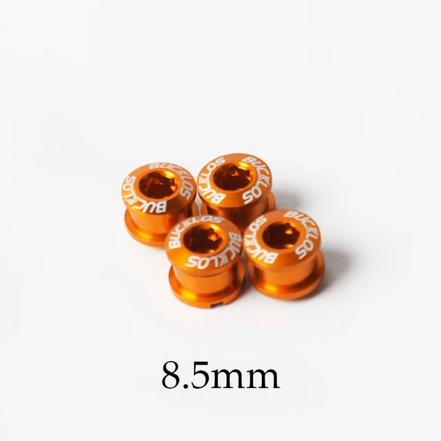 MTB Bike Chainring Screws 6.5mm Aluminum Alloy Chain Ring Bolts Single/Double or Three Plate Crank Parts Cycling Accessories 8.5mm-Gold-4PCS-G