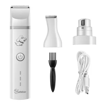 

3 in 1 Pet Grooming Machine Dog Cat Hair Trimmer USB Rechargeable Pets Clippers Nail Grinding & Foot Hair Trimmer Grooming Kit #