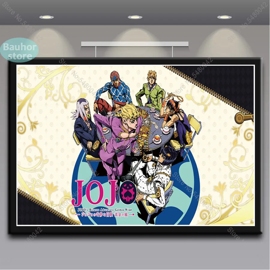 Постер японское аниме JoJo s Необычные Приключения экшн-плакаты и принты настенные художественные украшения холст живопись детская комната Домашний арт