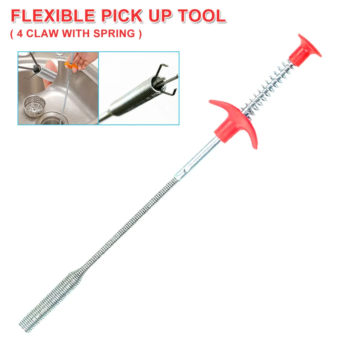 High Quality 60cm Flexible 4 Claw Long Reach Pick Up Tool Bend Curve