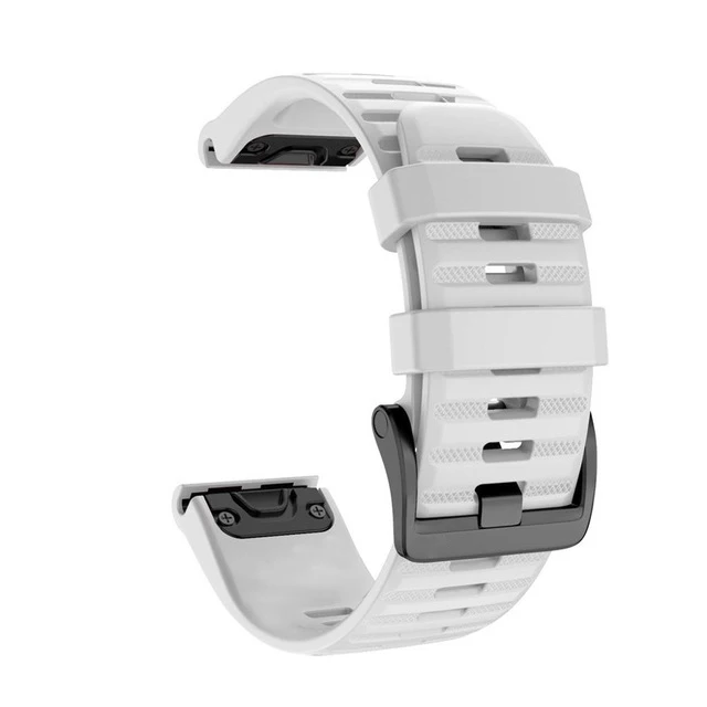 26 22 20MM Silicone Watch Band Straps For Garmin Fenix 6X 6 6S Pro 7X 7 Easyfit Wristband Fenix 5 5X 5S Plus Smartwatch Bracelet White