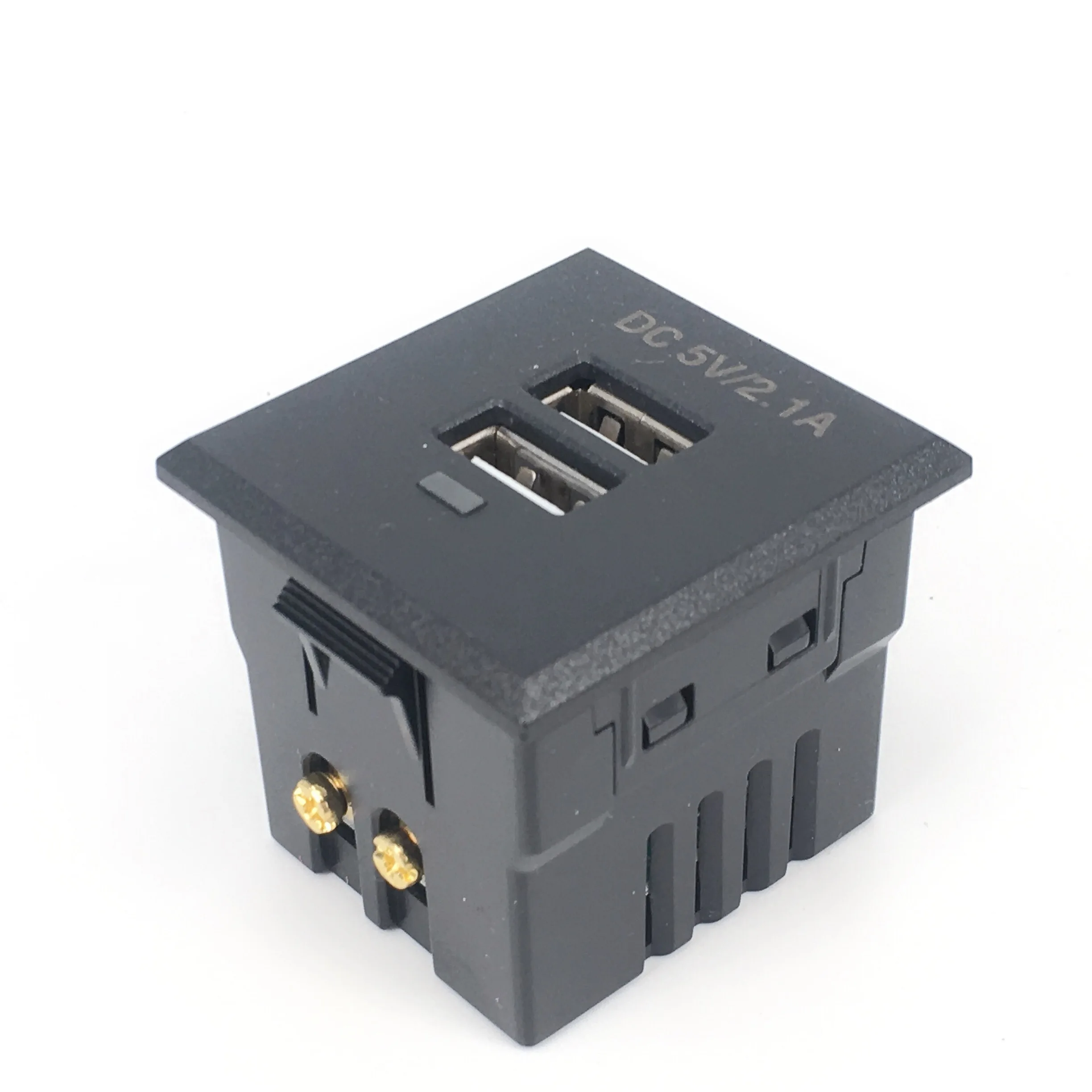 5V 2.1A Card-type dual USB power socket embedded USB desktop socket DC charging power module power strip plug adapter power adapter