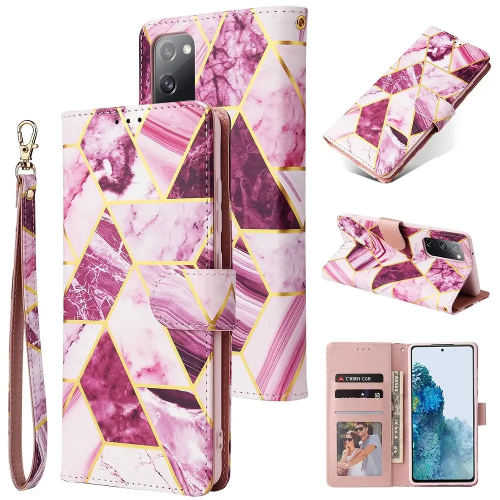 Marble Painted Flip Wallet Case for iPhone 12 Mini 11 Pro XR X XS MAX 7 8 6 6S Plus SE PU Leather Coque Stand Cards Holder Funda designer phone cases Cases For iPhone