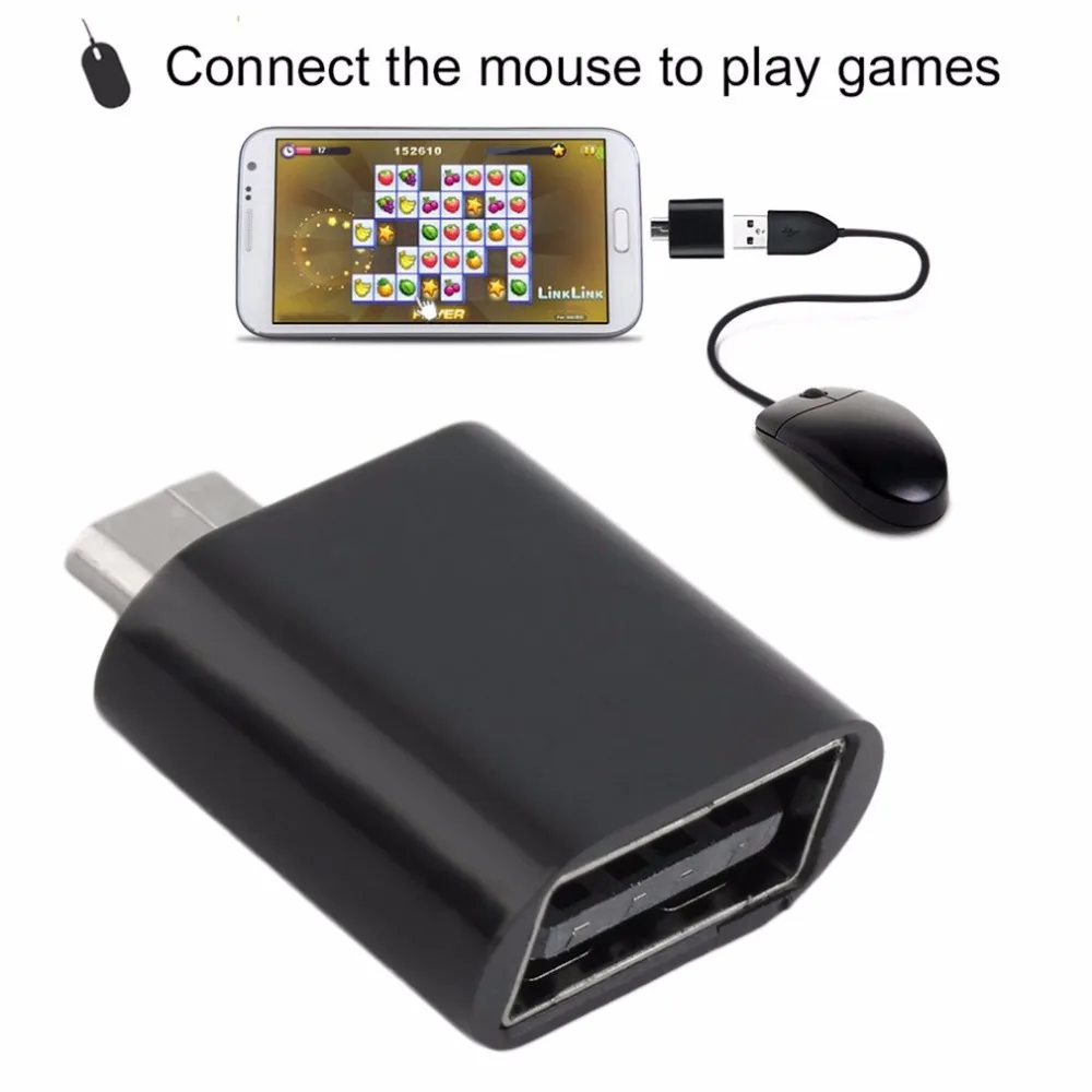 1 шт. Портативный преобразователь OTG Micro USB 5 pin "папа" в "Мама" переходник с