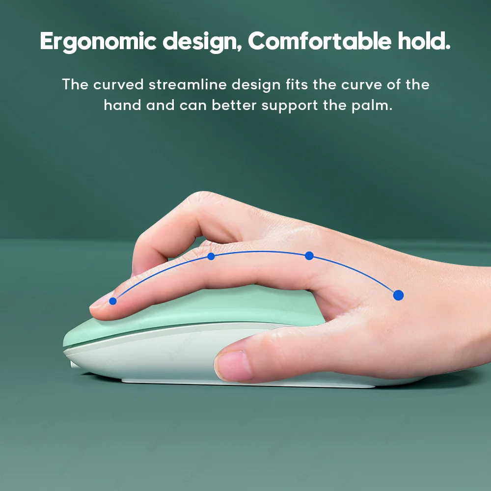 AIEACH-ratón Bluetooth recargable para tableta, Mouse inalámbrico para iPad, Samsung, Huawei, Lenovo, Android, Windows, Macbook - Imagen 6