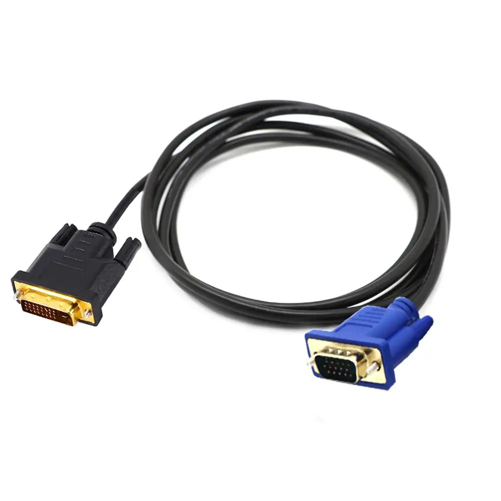 Кабель-адаптер DVI-VGA D-Sub 1 5 м с поддержкой 1080P HDTV Windows OS 8 6 9 систем и выше |