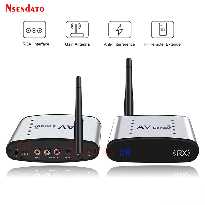 PAT-225-2-4G-100M-Wireless-AV-Transmitter-Receiver-Audio-Video-sender ...