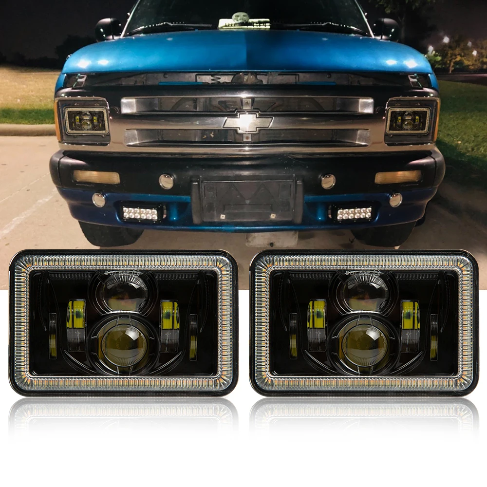 2Pcs 4X6 5 "Led Fari Auto Accessries 110W Hi-Lo Fascio Nebbia Luci Di Fari Per Jeep Wrangler Yj Xj Atv Suv