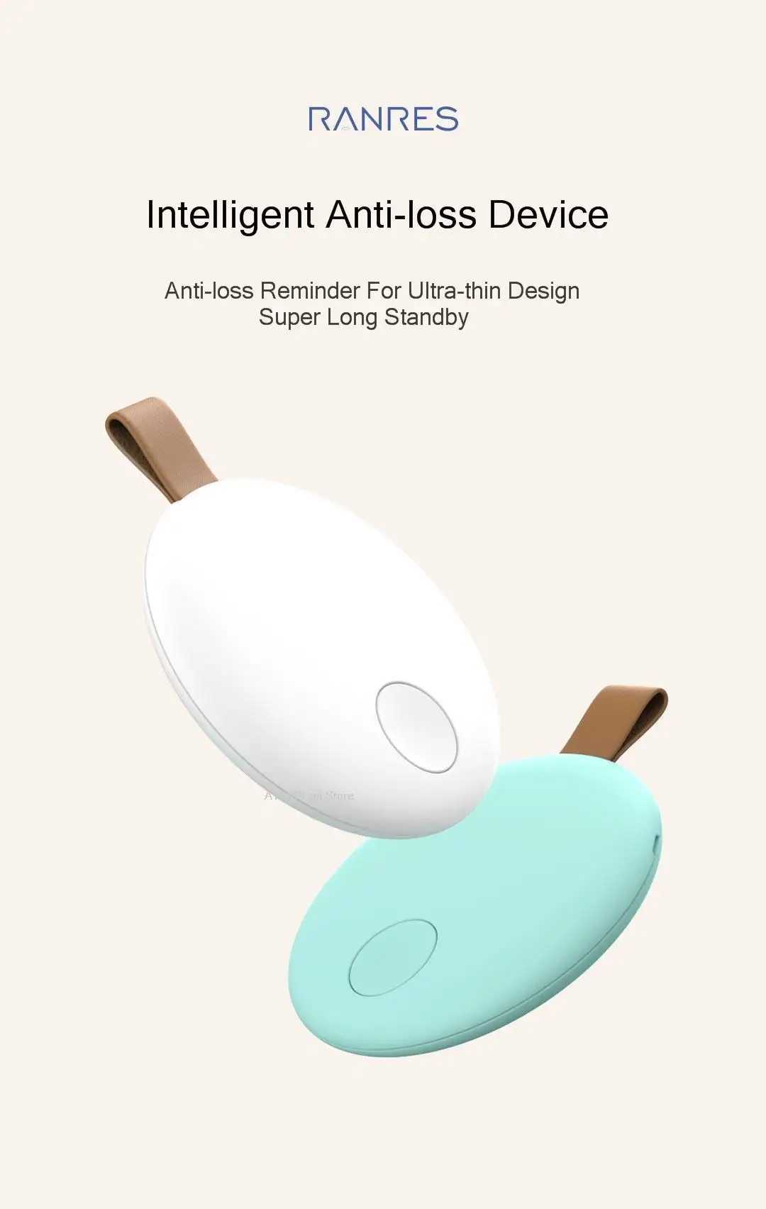 Xiaomi Ranres умный анти-потеря поиск устройства расстояние 15 м Двусторонняя Bluetooth сигнализация Xiomi умный анти-потеря позиционирования