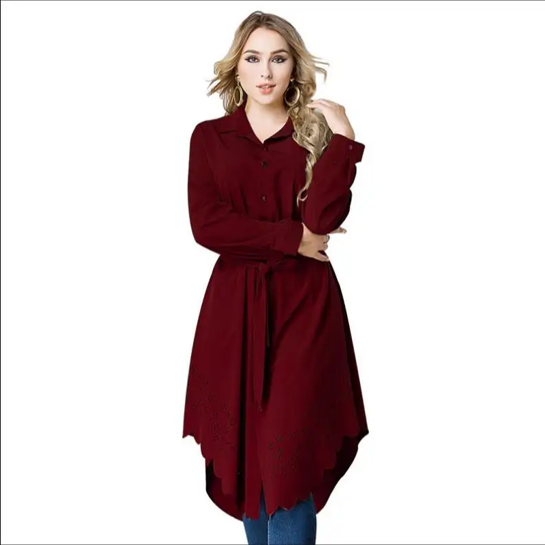 Mu женские топы рубашка платье блузка Абая халат открытая Готическая туника Jubah