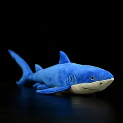 Супер мягкая синяя плюшевая игрушечная Акула настоящая жизнь морские животные большой синий кит акулы мягкие игрушки подарки для детей