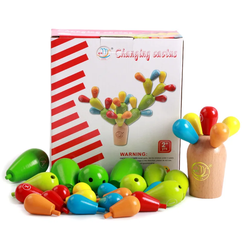 

Celestial Being Colorful Alphabet Blocks To Hold The Baby Early Childhood Educational cactus Wooden Toys For Children