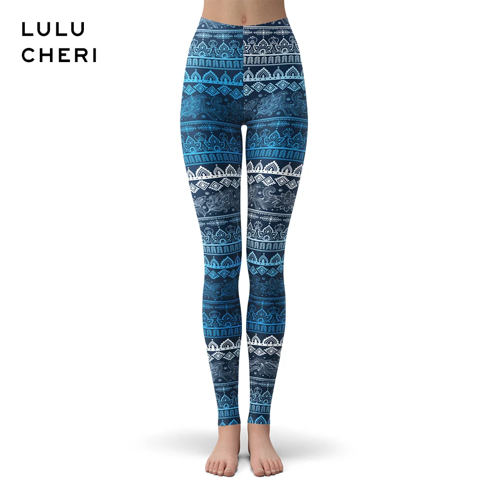 Ethnic Leggings Ацтекские леггинсы с инди-народным принтом для женщин и девочек, этнические мягкие модные эластичные леггинсы для фитнеса размера плюс - Цвет: Ethnic Leggings