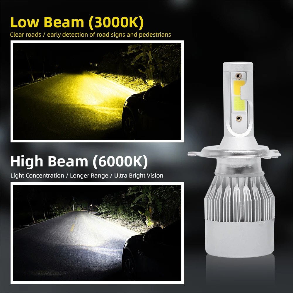 Двойная Автомобильная h7 led h11 фара 9006 HB4 bi h4 h1 h3 9005 HB3 автомобильные лампы Faros фары 12