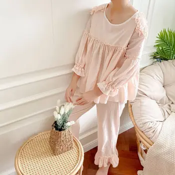 

Pure Cotton Balinese Women's Autumn and Winter Home Service Suit Doll Loose Version Fluffy Pajamas New Products In 2020 Fashion