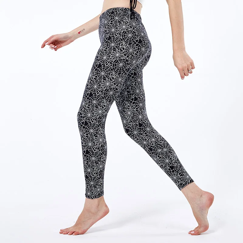 

CUHAKCI Workout Women Leggings High Elastic Waist Push Up Solid Polyester Leggins Elastic Casual Print Feminina Fitness Leggings