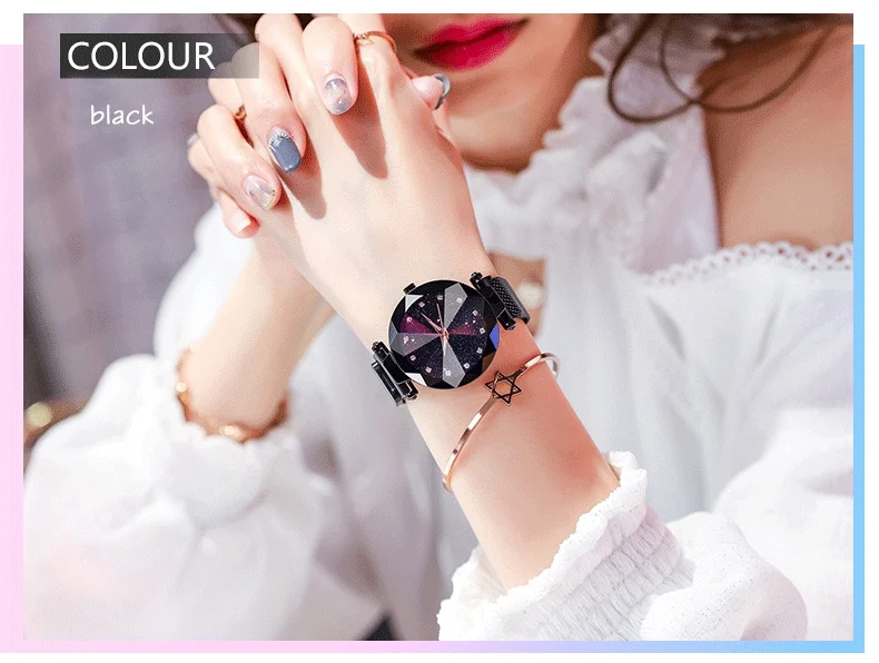 Ladies Magnetic Starry Sky Clock Luxury Women Watches Fashion Diamond Female Quartz Wristwatches Relogio Feminino Zegarek Damski