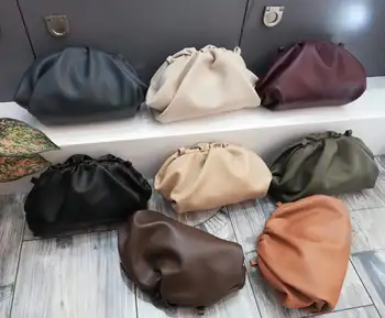 

Cloud bag small CK leather female bag 2020 new single shoulder messenger clutch fold dumpling bag female