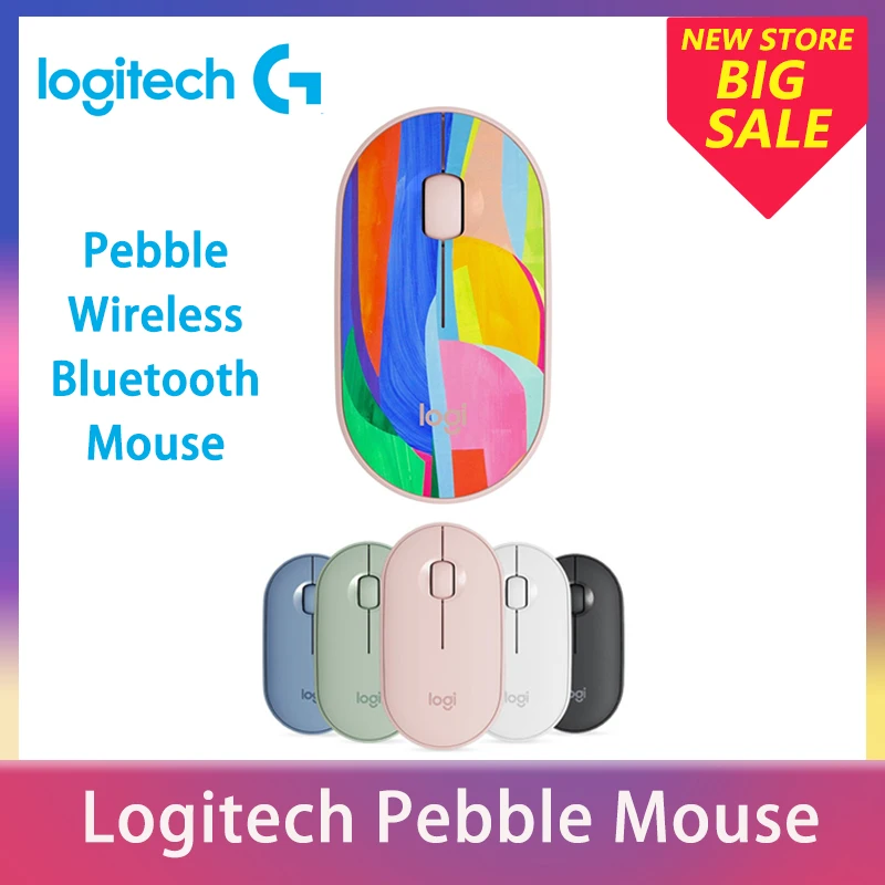 Logitech Pebble беспроводная Bluetooth мышь бесшумный мини светильник 1000DPI Высокоточный оптический цвет для домашнего офиса ым1000 1000 1000 1000 스|Мыши| | АлиЭкспресс