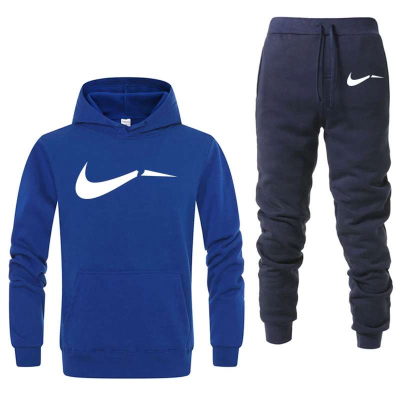 blue Navy blue Новинка, мужская спортивная одежда, толстовки, штаны, комплект, весенний спортивный костюм, одежда, повседневный спортивный костюм, мужские толстовки, пальто, мужские джоггеры, уличная одежда - Цвет: blue Navy blue