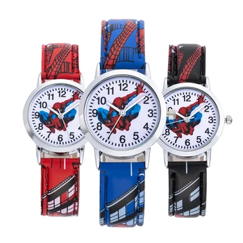 

Kids Watches SpiderMan Watch Cute Cartoon Watch Rubber Quartz Watch Gift Children Hour reloj montre relogio relogio infantil
