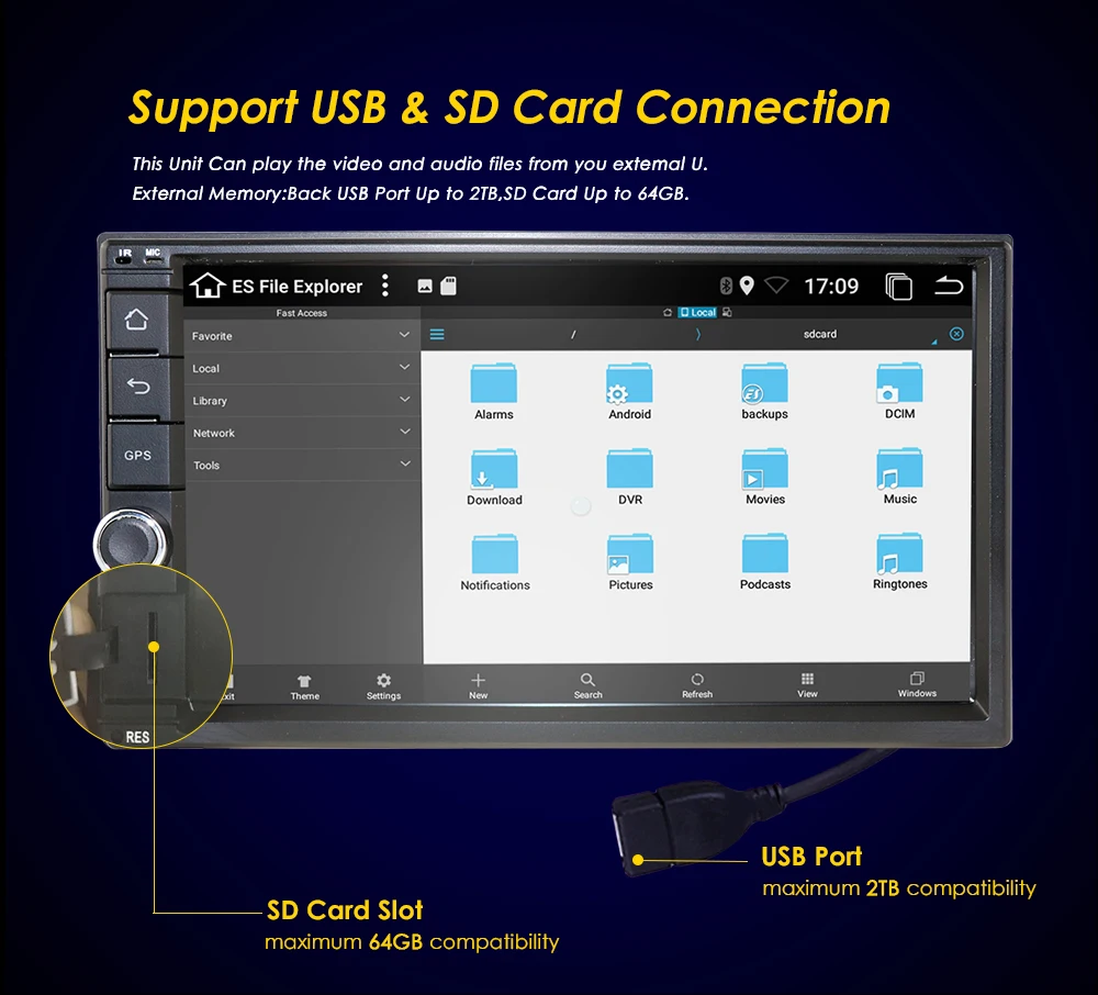 Sale 8Core 2+32 Android9.0 Car Multimedia Video Player 7"Universal 2DIN Stereo Car radio GPS For Volkswagen Nissan Hyundai Kia toyata 17