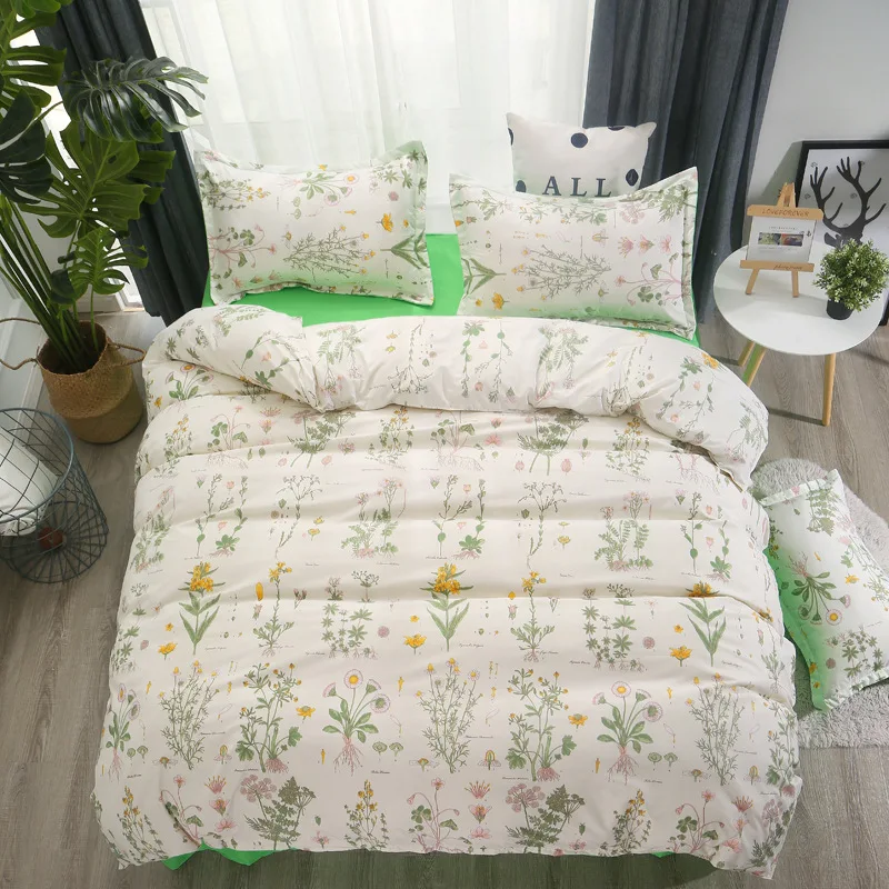 style17 Со звездным принтом и рисунком из мультфильмов, Комплект постельного белья для девочек милый желтый набор постельного белья: пододеяльник, простынь, высокое качество AB Двусторонняя 3/4 шт. король, королева - Цвет: style17