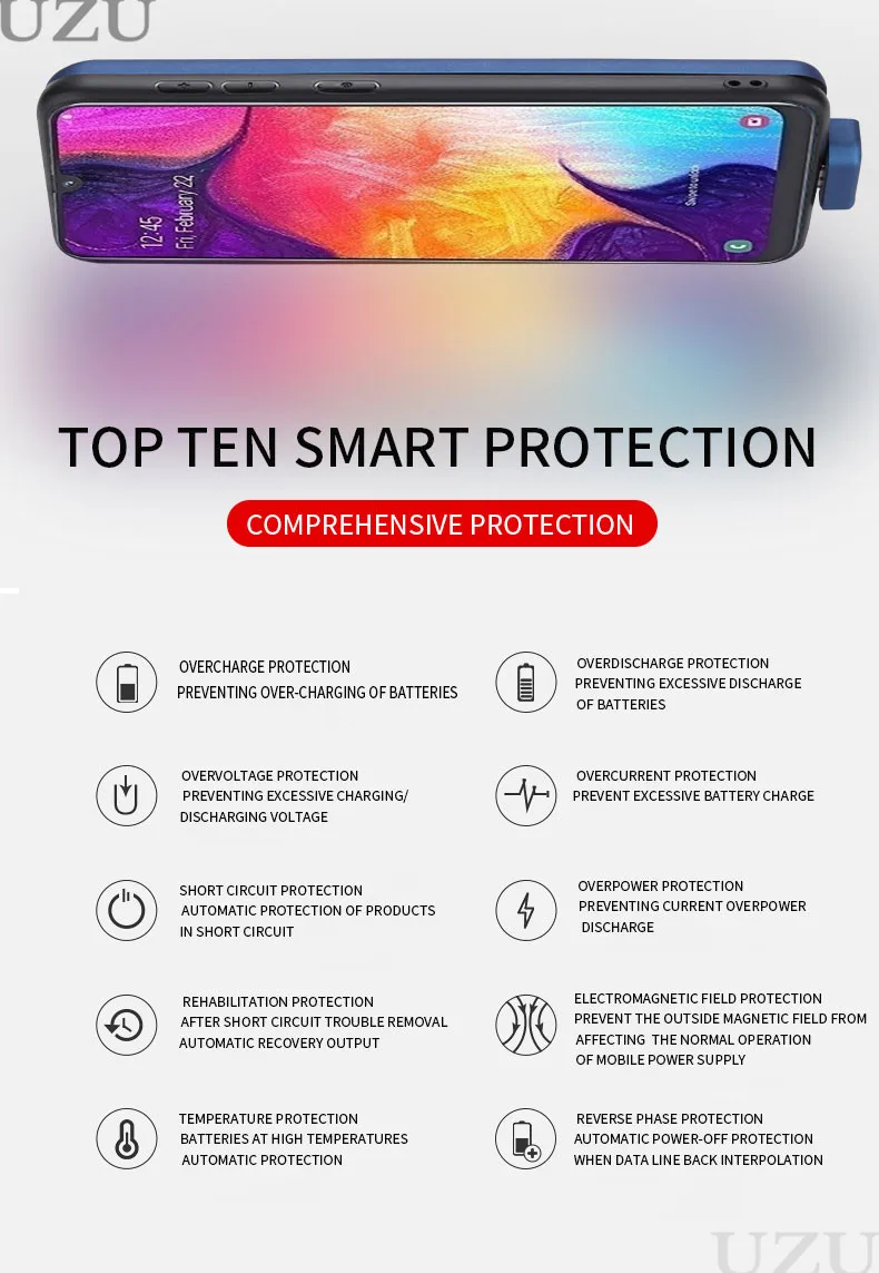 7000 мАч batetry зарядное устройство чехол для samsung Галакси A50 внешний портативный беспроводной Гибридный зарядный чехол для samsung Galaxy A50