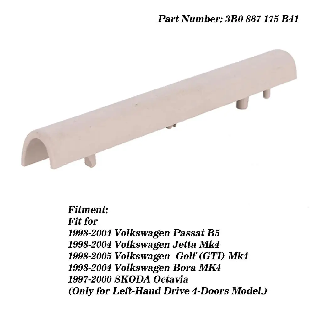 Детали салона автомобиля, отделка ручки двери для VW Passat B5 Golf 4 Jetta MK4 GL GLS GLI GLX 1998-2004 в черном сером бежевом цвете# P169