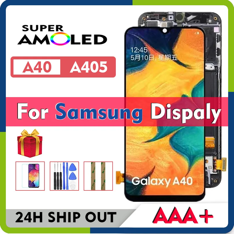 ЖК-дисплей A405 Super Amoled и TFT для Samsung Galaxy A40 2019 SM A405FN A405F DS сенсорный экран с