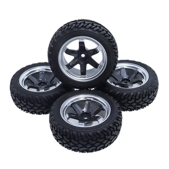 

4PCS 1:10 Rally RC Car Tires 75mm Wheels On-road Rubber Tyre Hex 12mm For 1/10 HPI HSP Kyosho RC4WD Off-road Tamiya Traxxas Car