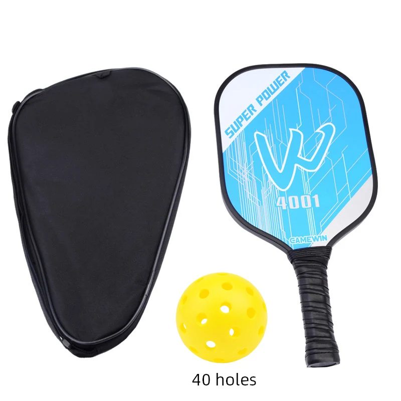Ракетка Pickleball из углеродного волокна с графитовым покрытием для лица и полимерным сотовым ядром, ракетка Pickleball с ультра подушкой, низкопрофильная защита края - Цвет: Paddle with Ball S2