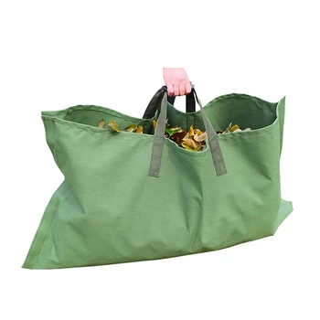 

HOT Garden Lawn Leaf Yard Waste Bag Clean Up Tarp Container Tote Gardening Trash Reusable Heavy Duty Canvas Fabric