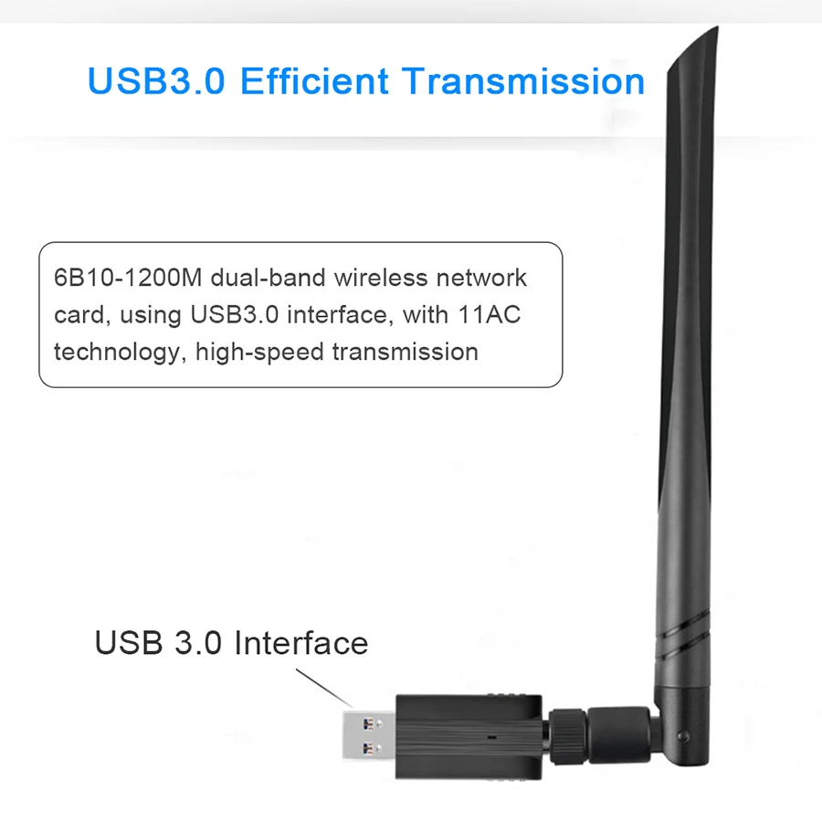 Satxtrem USB WiFi адаптер 1200 Мбит/с USB 3,0 Беспроводная сеть WiFi ключ двухдиапазонный 2,4G/5,8G 802.11ac поддержка ноутбука