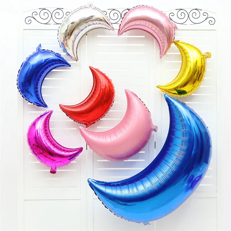 24inch Big Moon Foil Balloons Wedding Birthday Party 36inch crown Helium Globos Decoration Baby shower balon Pink Silver