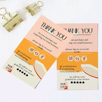 

Custom Business Thank you Card , Modern Chic Business Card Design, Insert Card, Card Add LOGO, Thank for Your Purchase