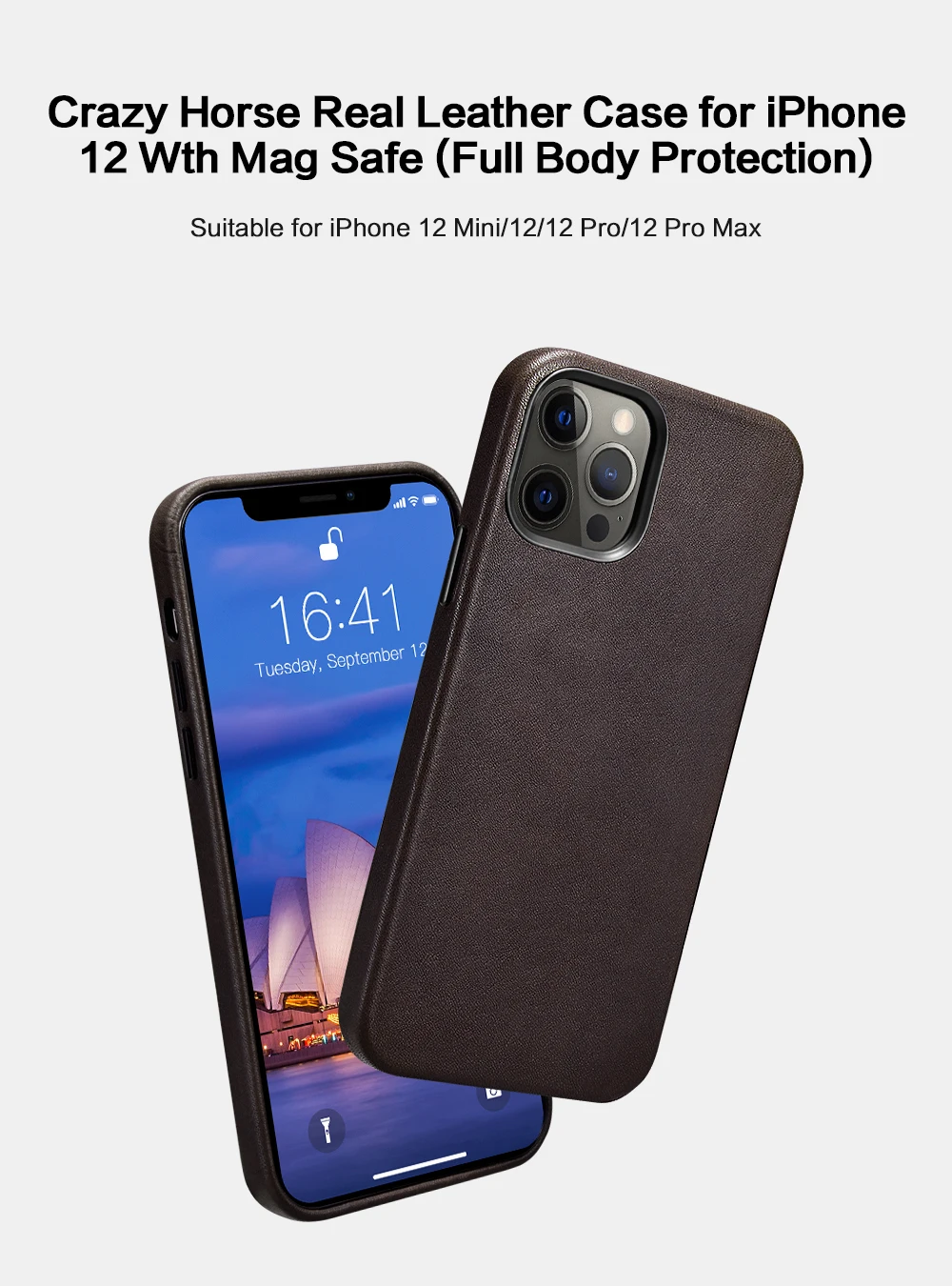 Genuine Leather Case for iPhone 13 Pro Max Business Real Skin Case for iPhone 12 Mini Magnetic Charging Phone Back Cover Men iphone 12 pro max leather case