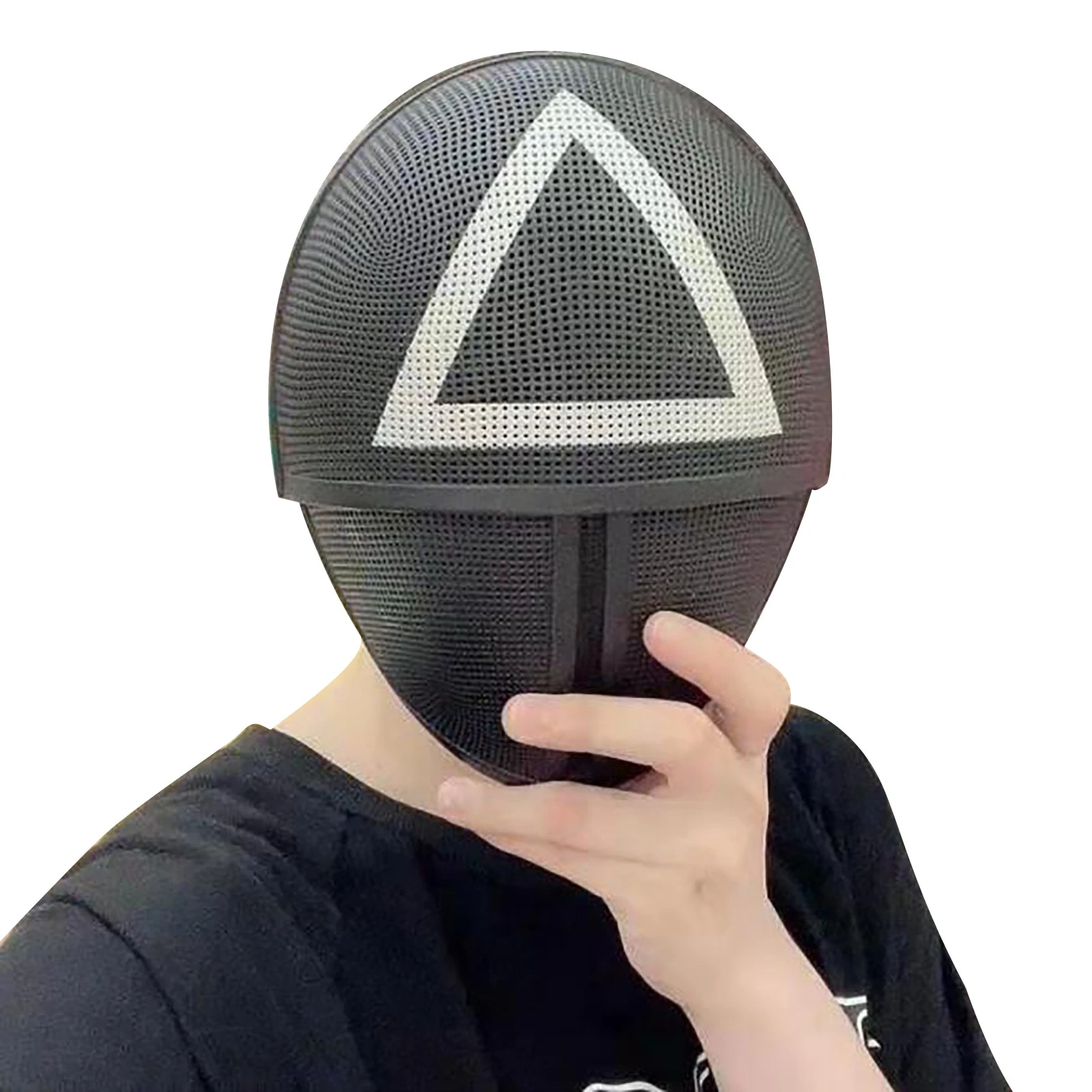 Squid Game Mask Pattern Mask Round Six Cosplay Masquerade Accessories Props  Black Face Masks Helmet Costumes Party Accessories|Party Masks| - AliExpress