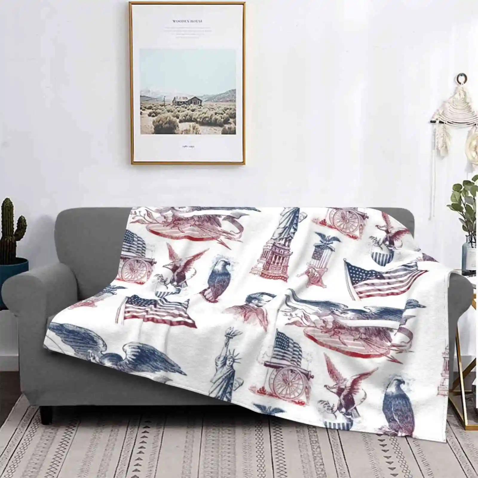 

Американский Ветеран Авраам Линкольн Статуя Свободы Американская история четыре сезона удобное теплое мягкое покрывало Авраам