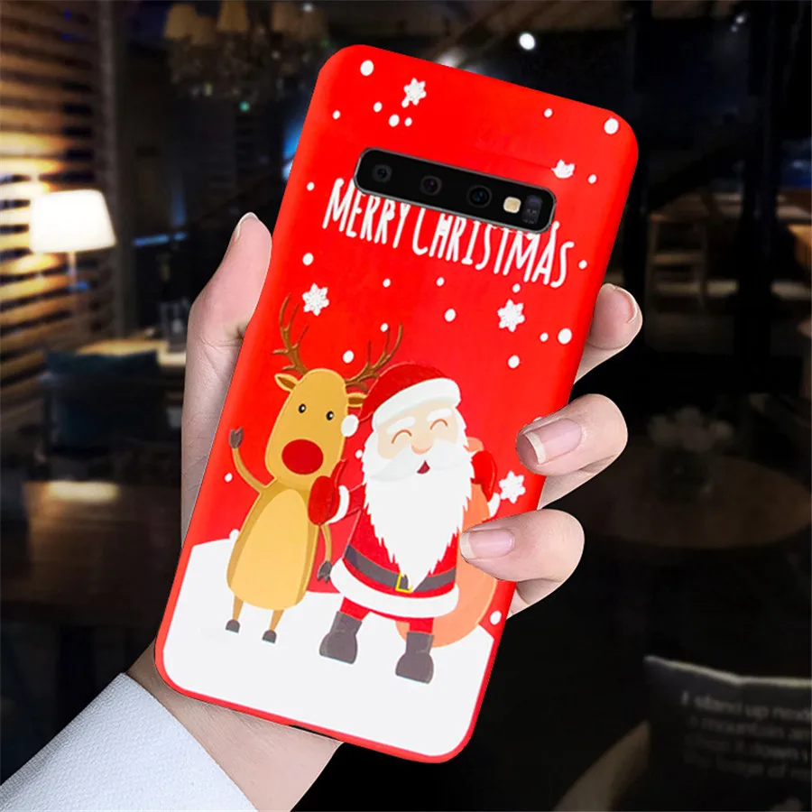 Рождество чехол подарок для samsung Galaxy A50 чехол S8 S9 S10 S10E Note 8, 9, 10, плюс 5G A10 A20 A30 A40 A60 A70 A80 A90 Мягкая обложка