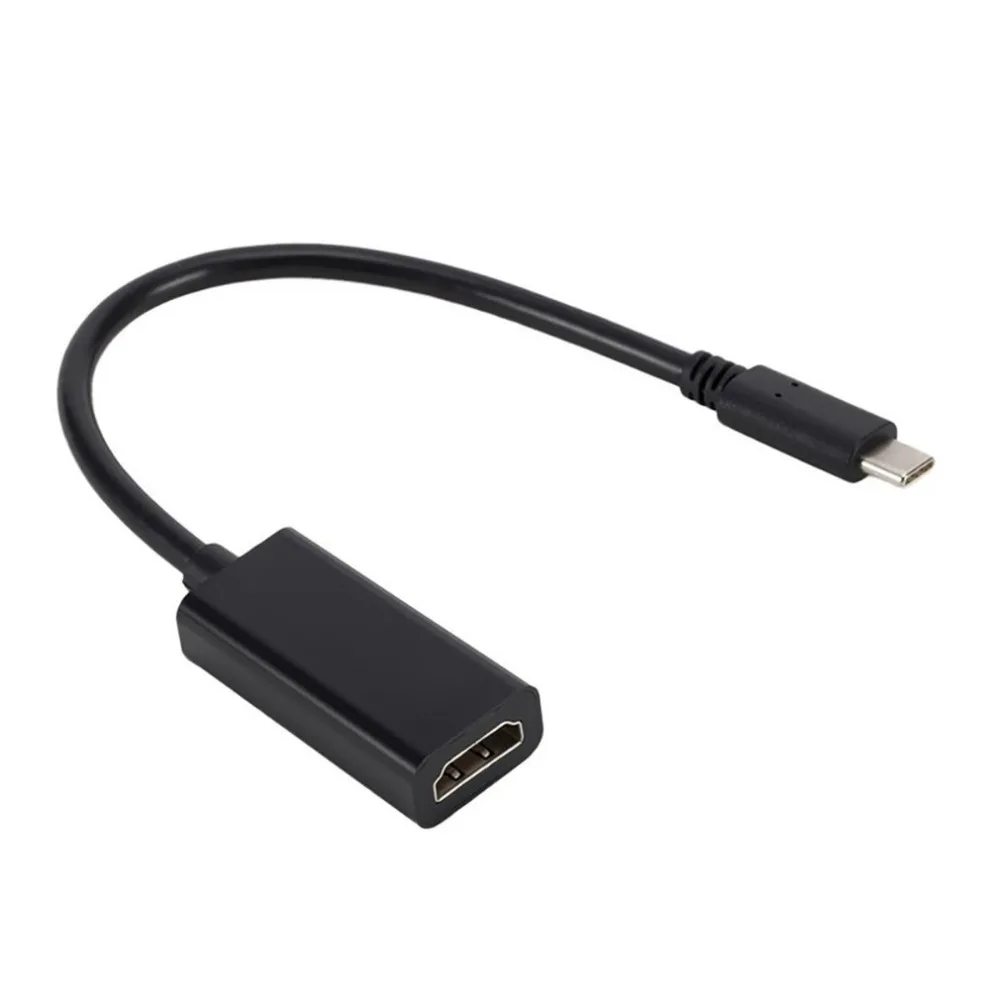 Черный USB C type C к HDMI адаптер 3,1 мужчина к HDMI Женский кабель адаптер конвертер для samsung