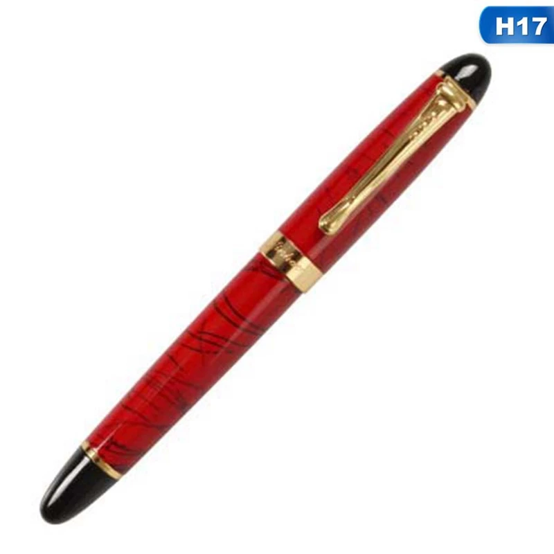 H17 Высококачественная металлическая Модифицированная каллиграфия Caneta, круглый корпус, Цветок, английская авторучка, канцелярские принадлежности, перьевая ручка - Цвет: H17