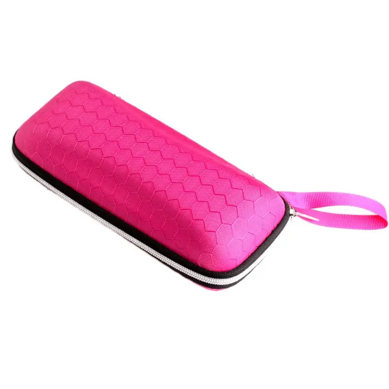 

Rectangle Grid Zipper Eye Glasses Case Hard Eyewear Box Sunglasses Case Colorful