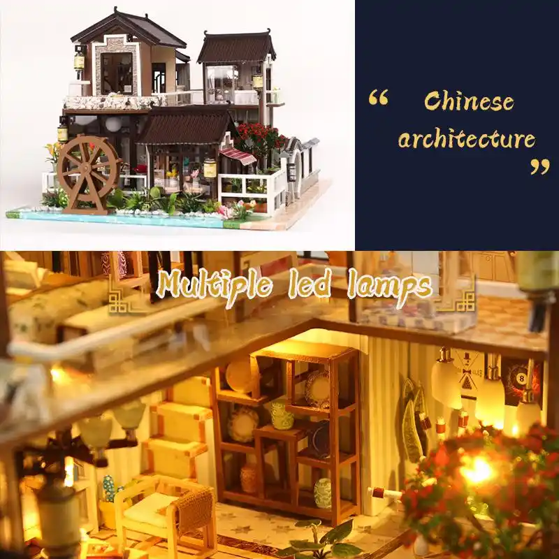 Northland Cabane De Poupee De Style Japonais Bricolage Maison En Bois Jouet Lumineux En Bois Petite Maison Assemblee A La Main Aliexpress