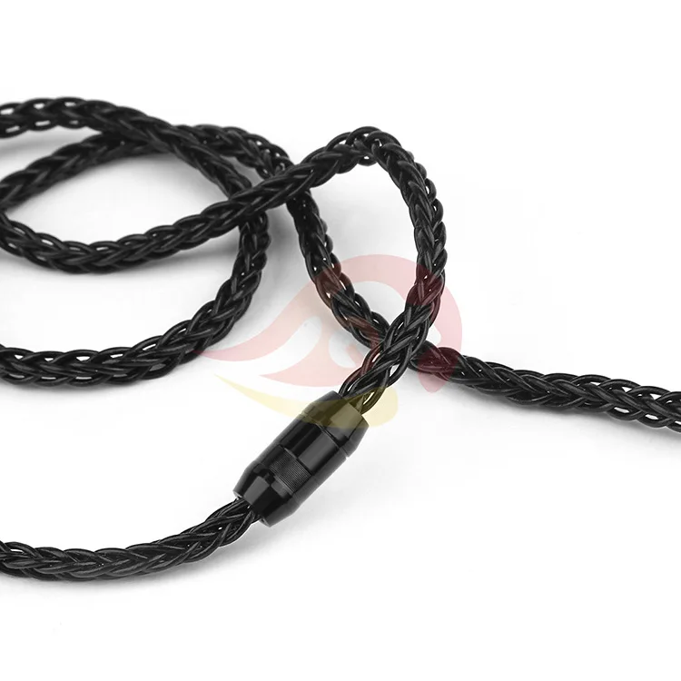 Brand New Water Straight-through valve 4.3 Mm Headphones Splitter 8-Strand Weaving Earphones Upgrade Cable for Straight-through