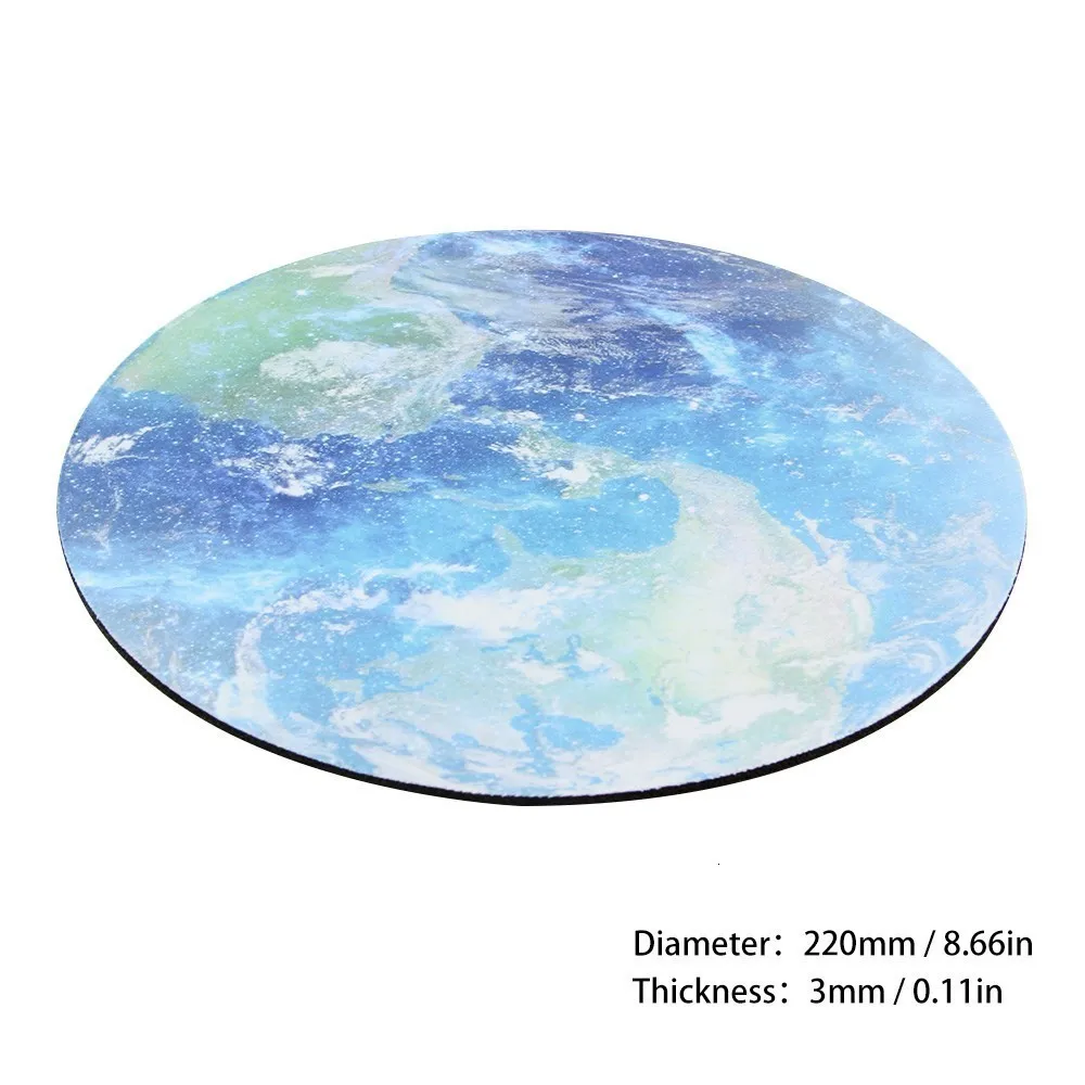 Круглый резиновый коврик для мыши CHYI серия планеты мультяшный дизайн с принтом