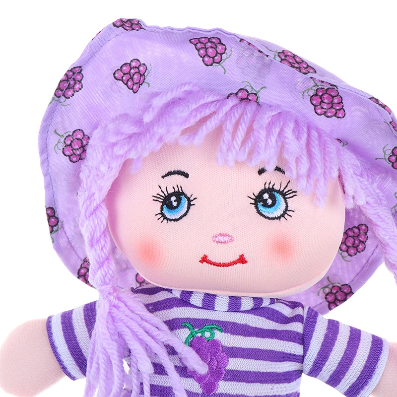 Девочки 25 см мультфильм Kawaii фрукты юбка шляпа Тряпичные куклы Мягкая Милая ткань Stuffe игрушки для ребенка ролевые игры День рождения рождественские подарки