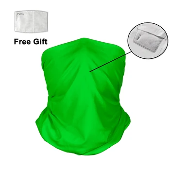 

Solid Color Green Cover the face Neck Sun Protection Windproof Cap Ski Dustproof Face Towel Face Protection air filtration Mask