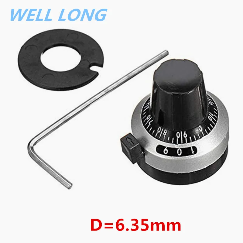 

3590S 22x25mm 0-9 Precision Multi-Turn Potentiometer Scale Knob Linear Digital Knob
